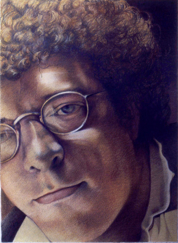 "Paul Richards (?)," 1972, colored pencil on paper.